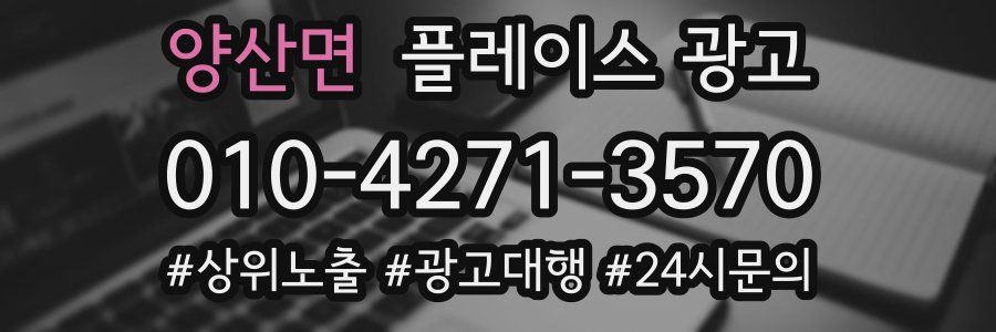 양산면 플레이스 광고