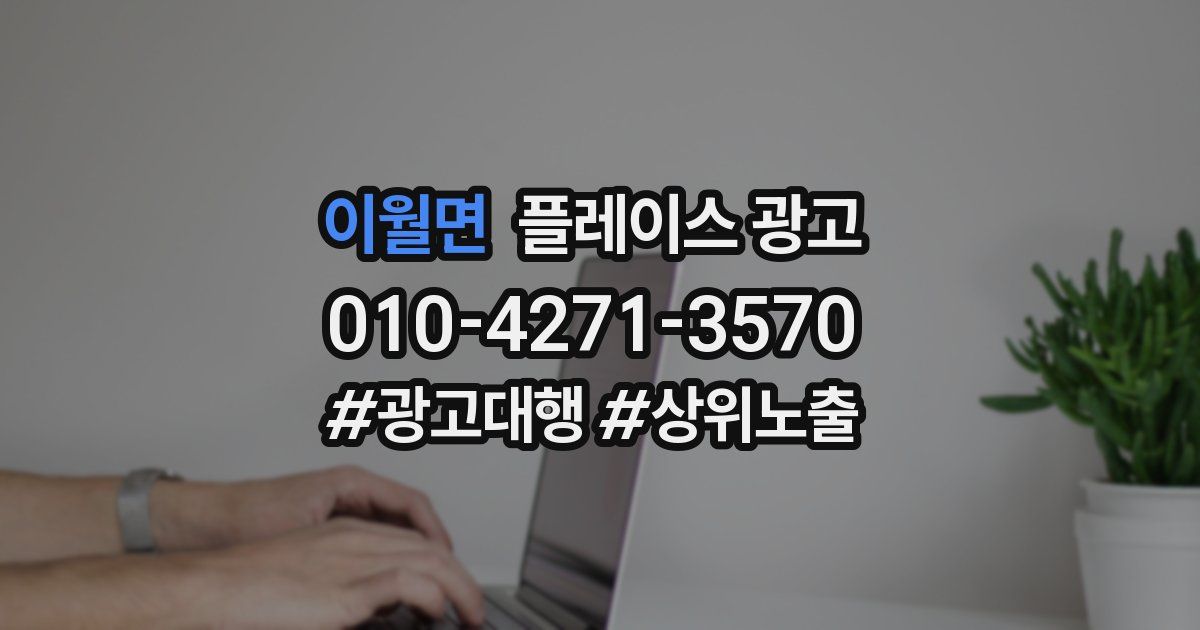 이월면 플레이스 광고