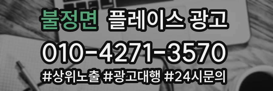 불정면 플레이스 광고