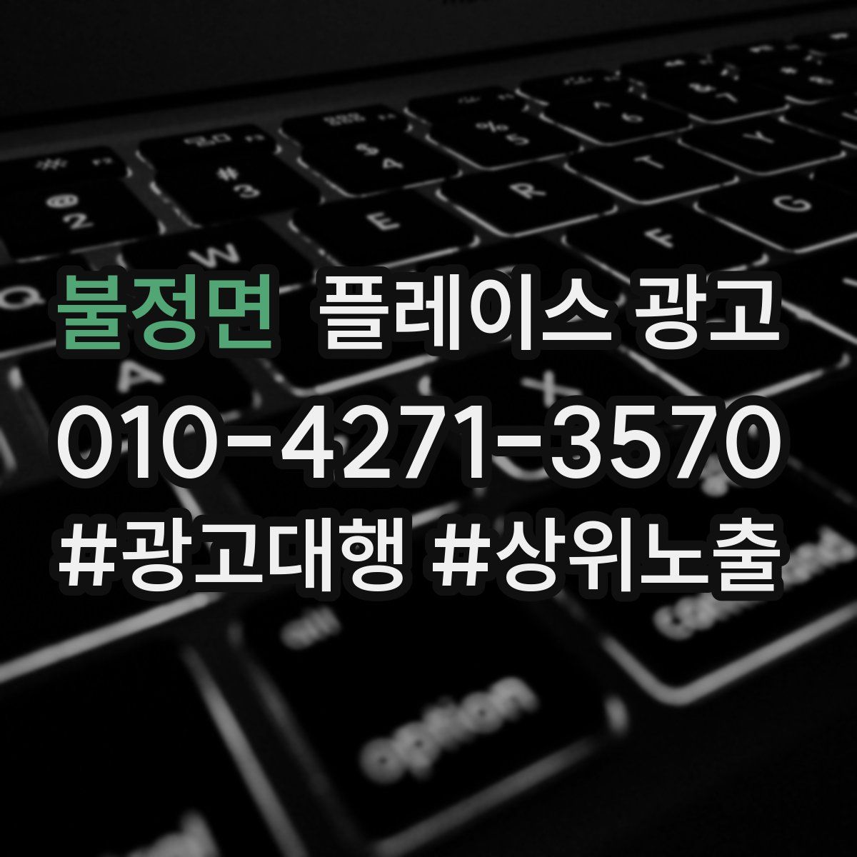 불정면 플레이스 광고