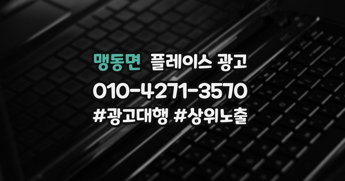 맹동면 플레이스 광고