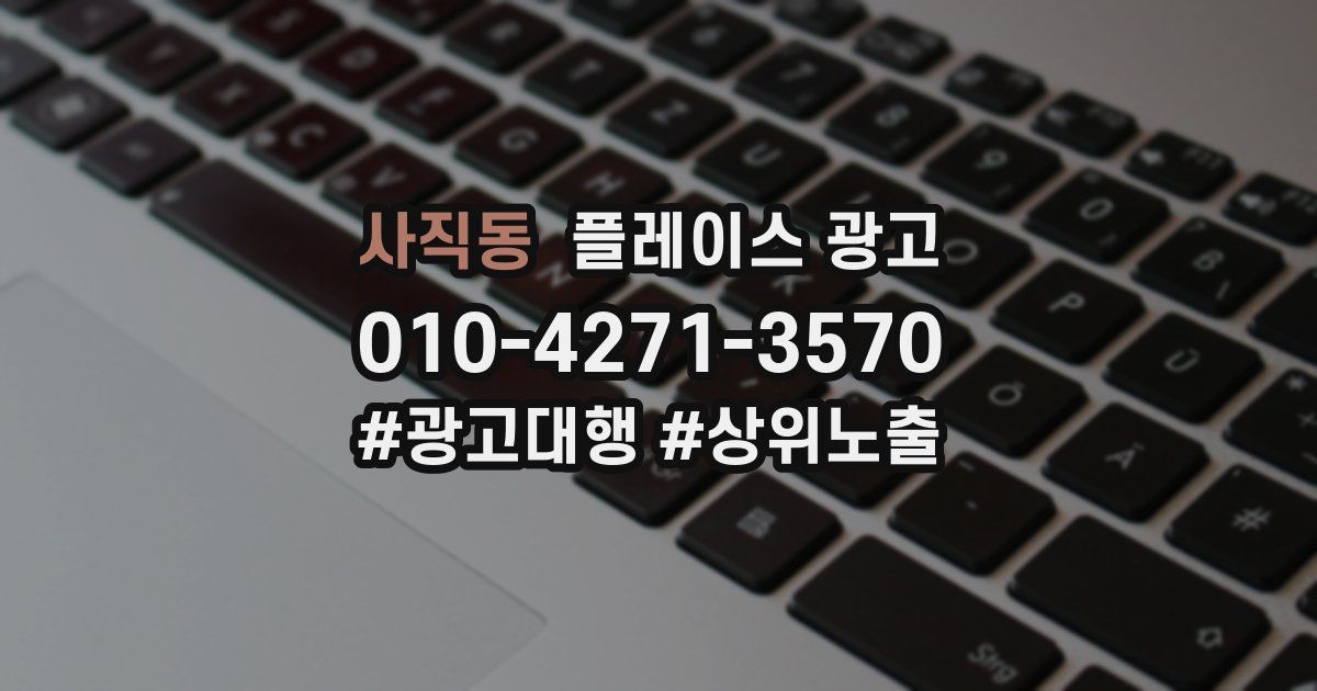 사직동 플레이스 광고