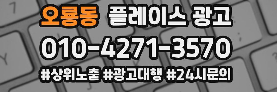 오룡동 플레이스 광고