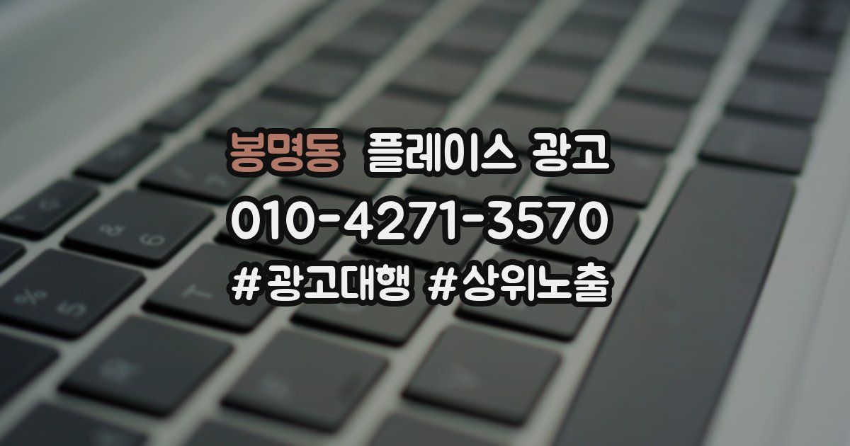 봉명동 플레이스 광고