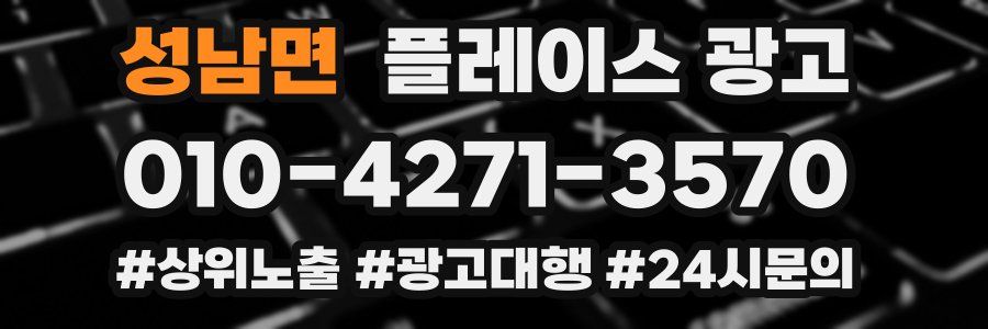 성남면 플레이스 광고