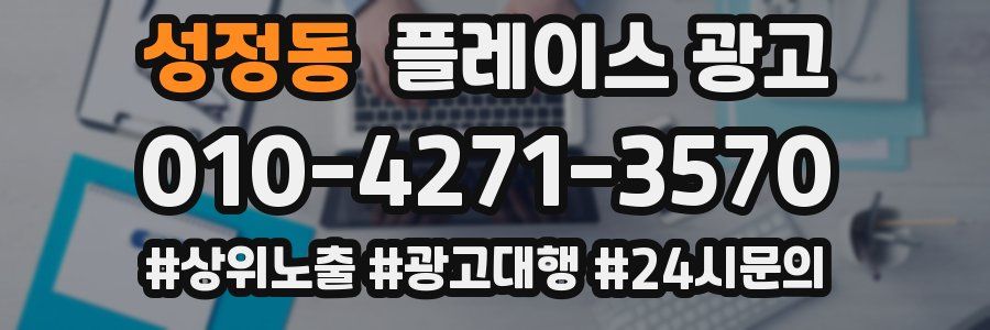 성정동 플레이스 광고