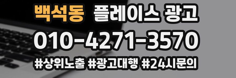 백석동 플레이스 광고