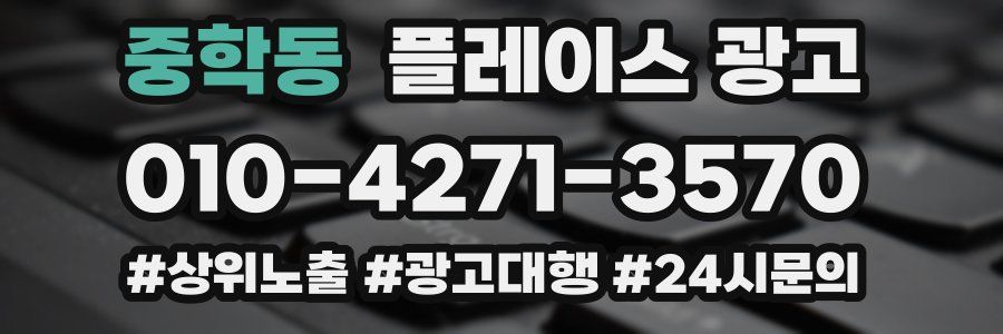 중학동 플레이스 광고