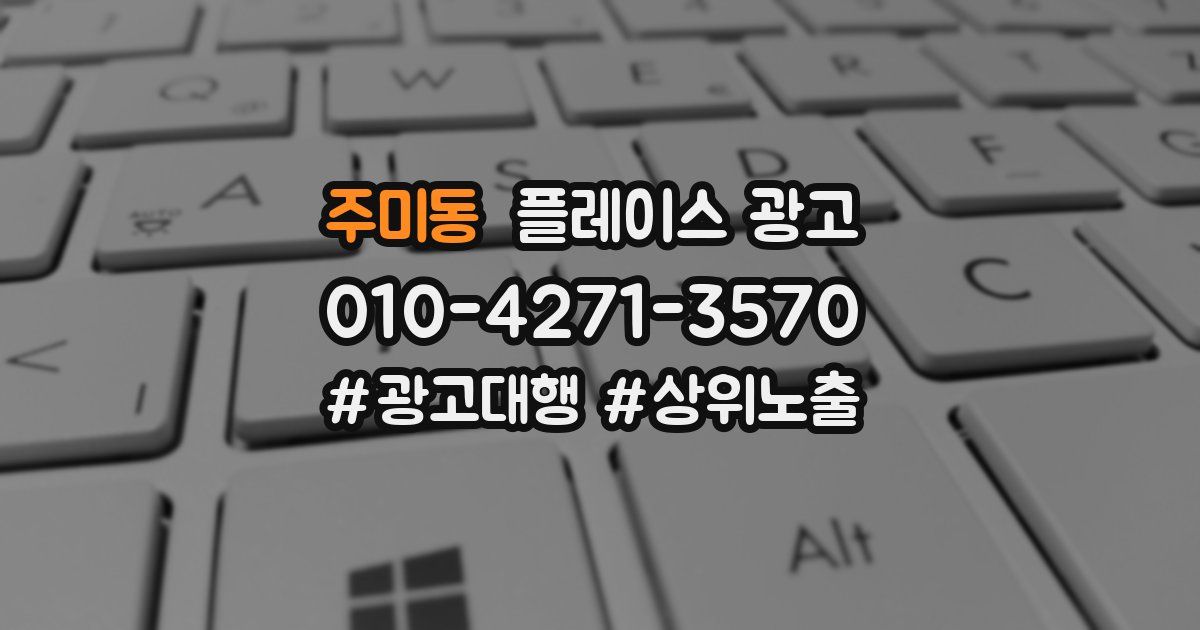 주미동 플레이스 광고