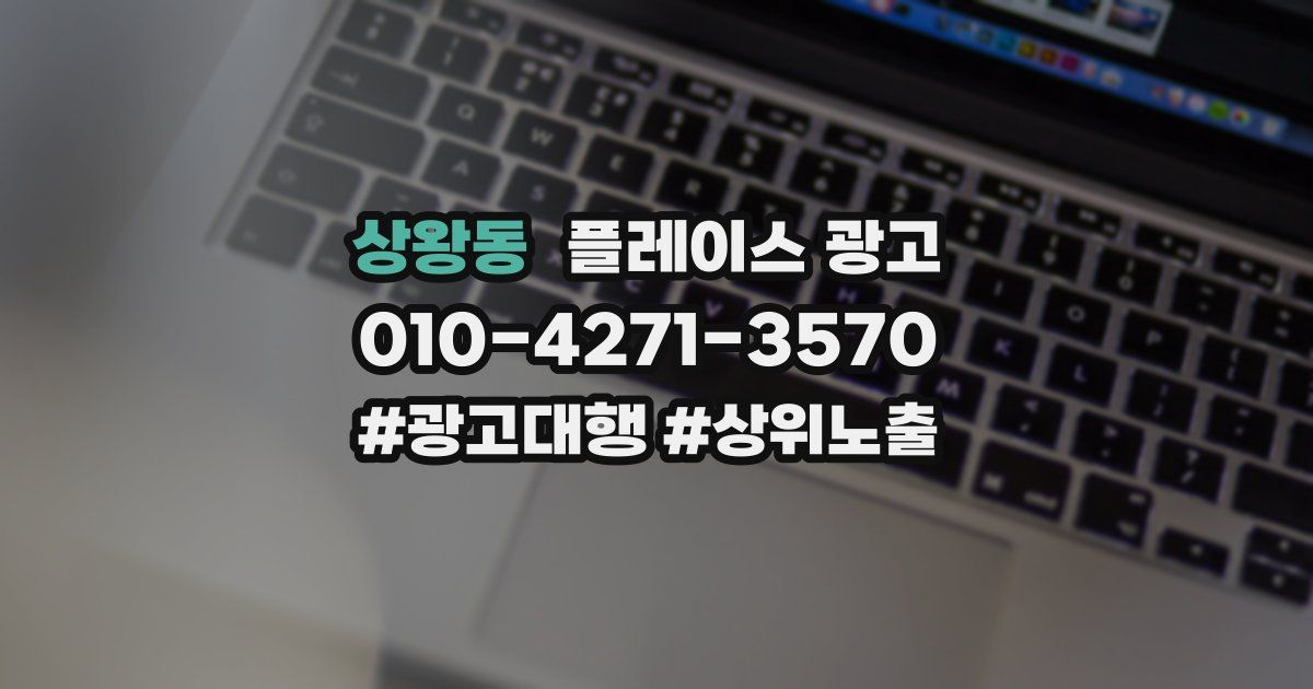 상왕동 플레이스 광고