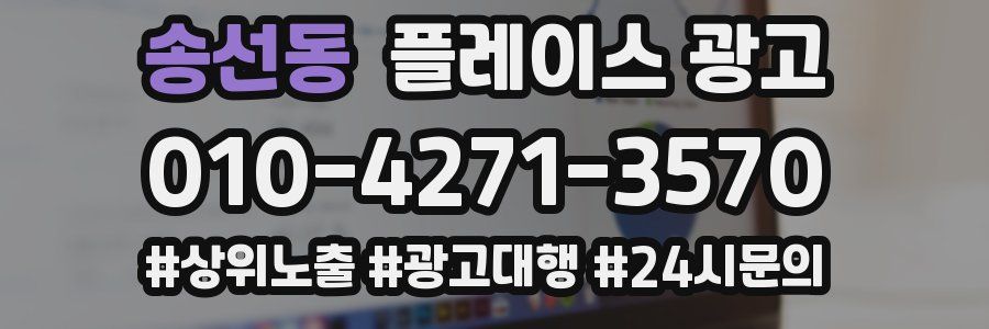 송선동 플레이스 광고