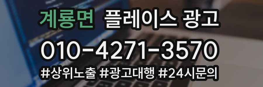 계룡면 플레이스 광고