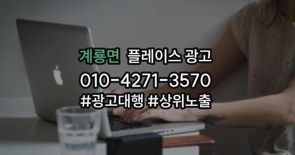 계룡면 플레이스 광고