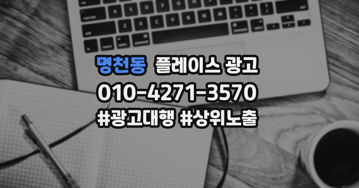 명천동 플레이스 광고