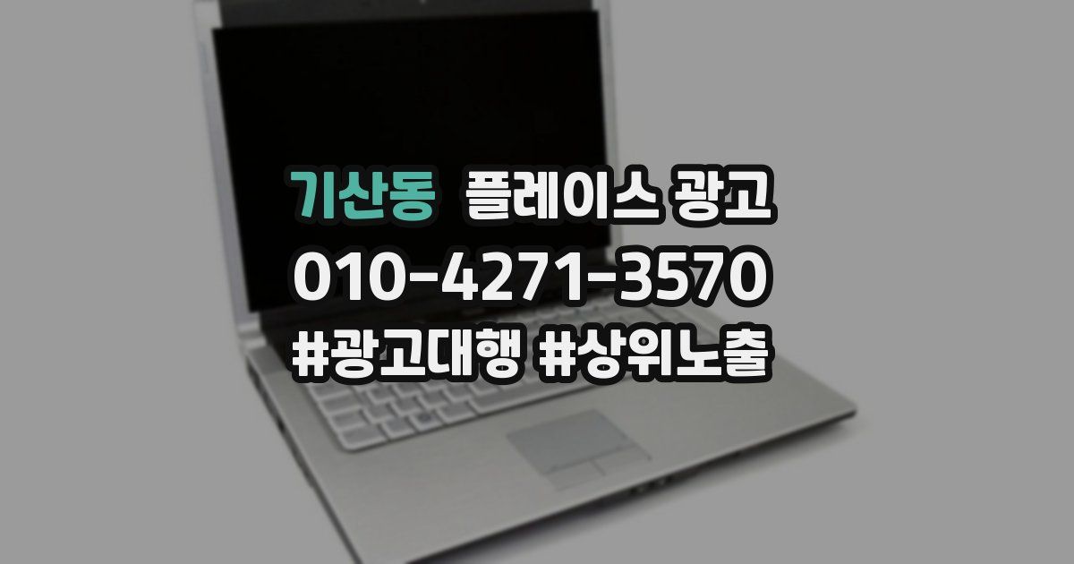 기산동 플레이스 광고