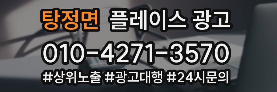 탕정면 플레이스 광고