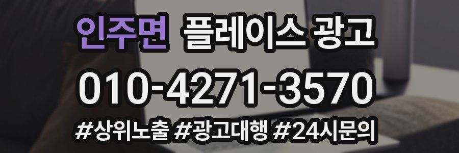 인주면 플레이스 광고