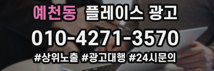 예천동 플레이스 광고