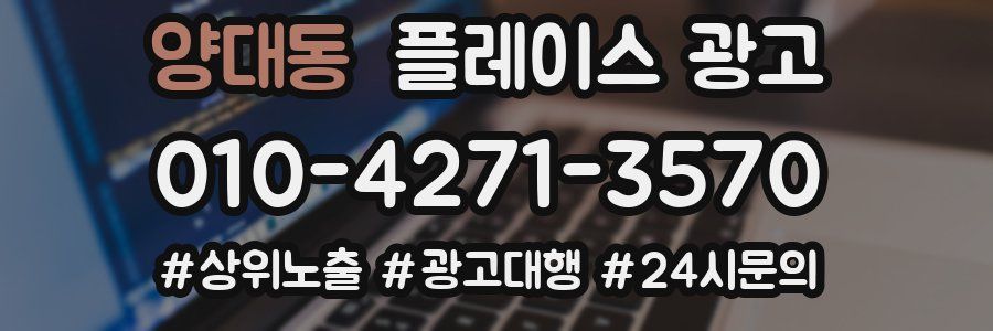 양대동 플레이스 광고