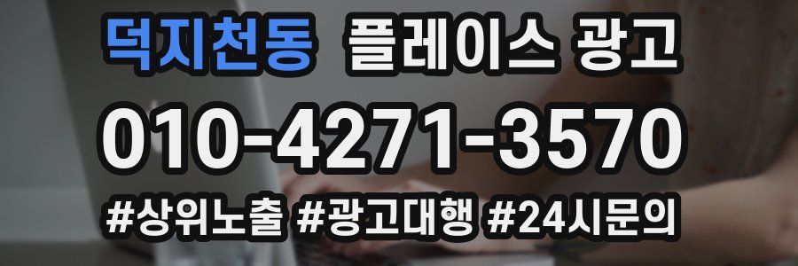 덕지천동 플레이스 광고