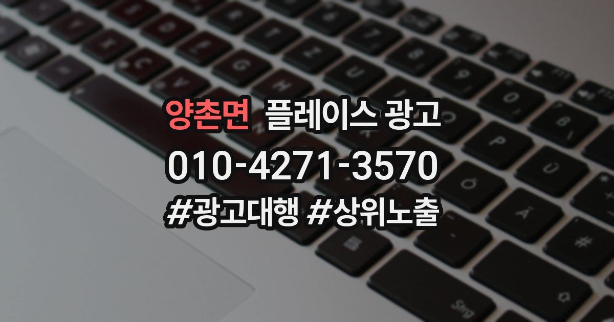양촌면 플레이스 광고