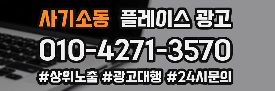 사기소동 플레이스 광고
