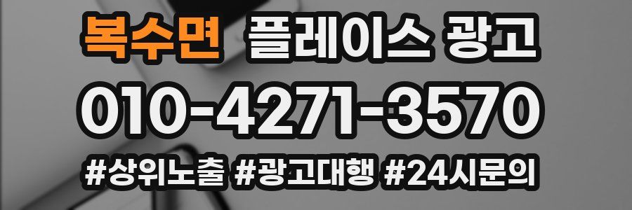 복수면 플레이스 광고