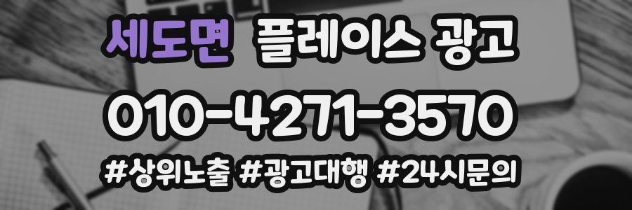 세도면 플레이스 광고