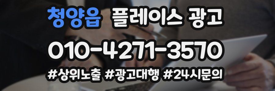 청양읍 플레이스 광고