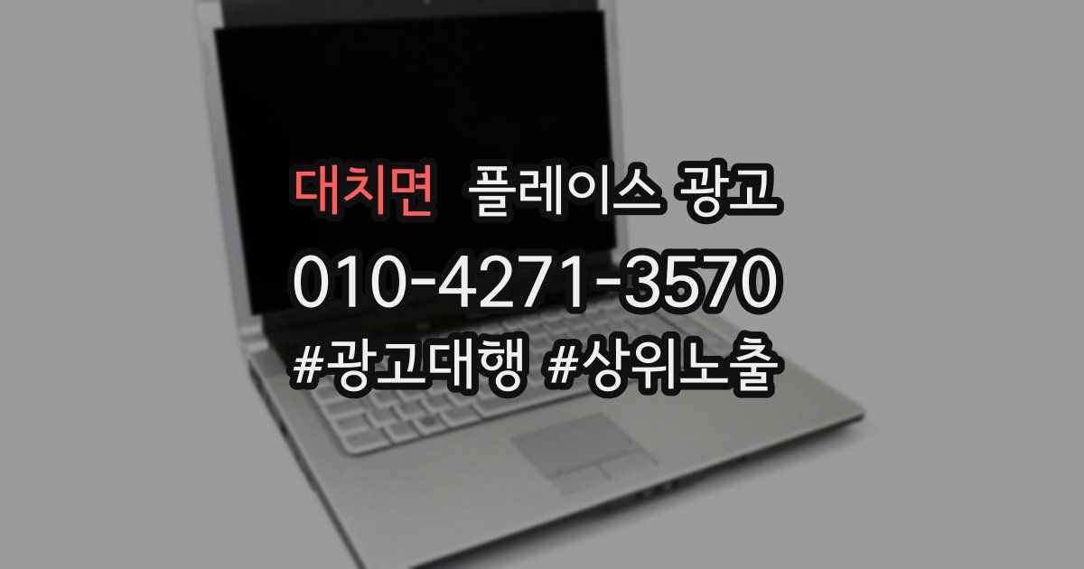 대치면 플레이스 광고