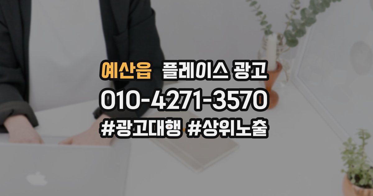 예산읍 플레이스 광고