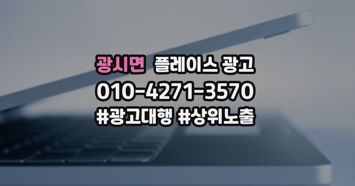 광시면 플레이스 광고