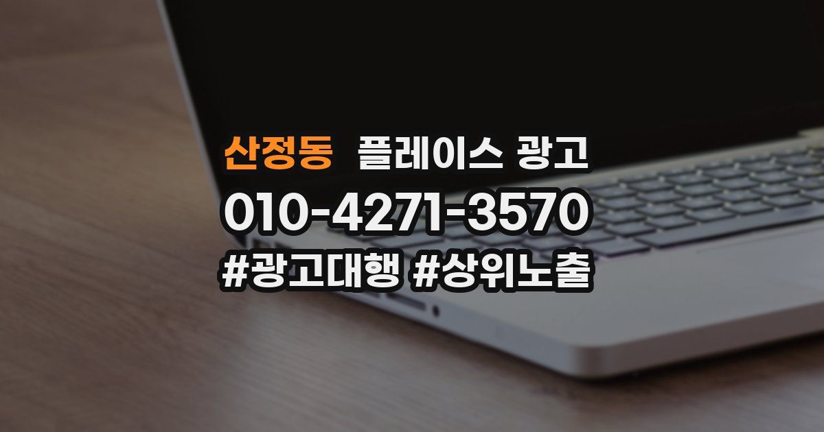 산정동 플레이스 광고