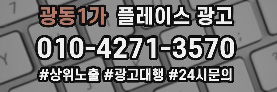 광동1가 플레이스 광고