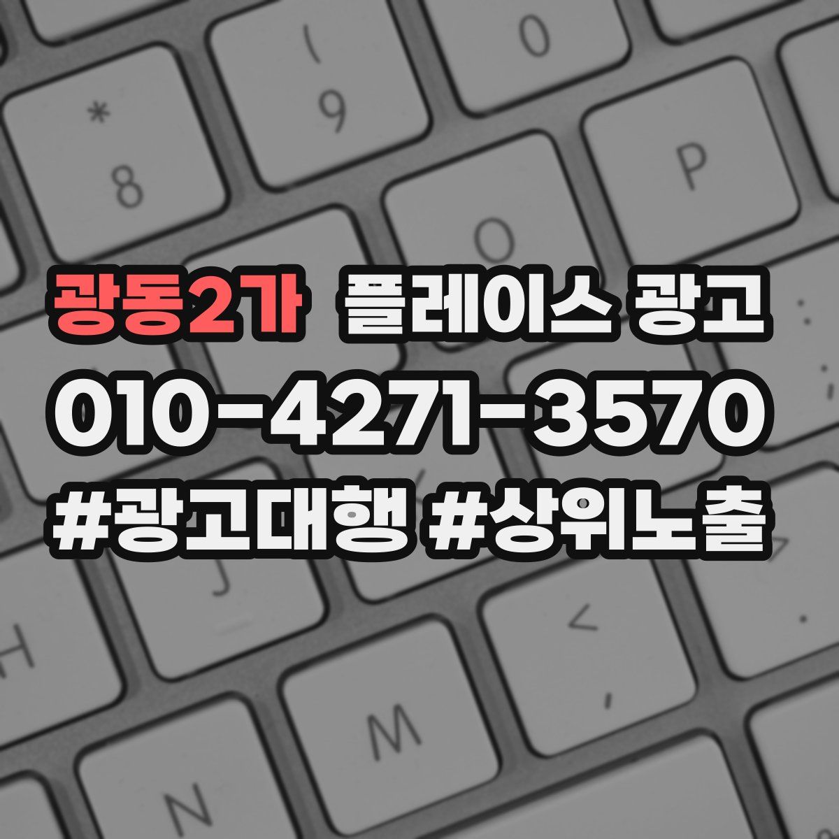 광동2가 플레이스 광고