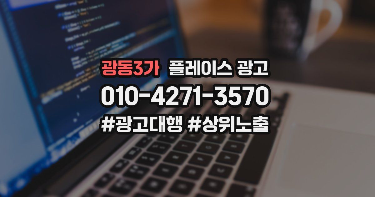 광동3가 플레이스 광고