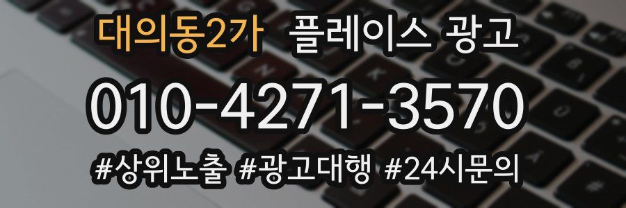 대의동2가 플레이스 광고