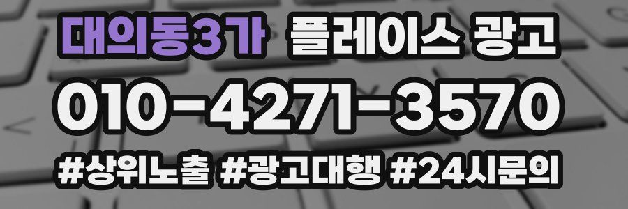 대의동3가 플레이스 광고