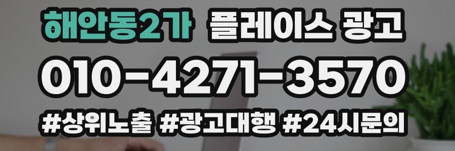 해안동2가 플레이스 광고