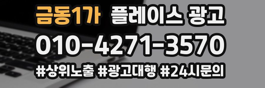 금동1가 플레이스 광고