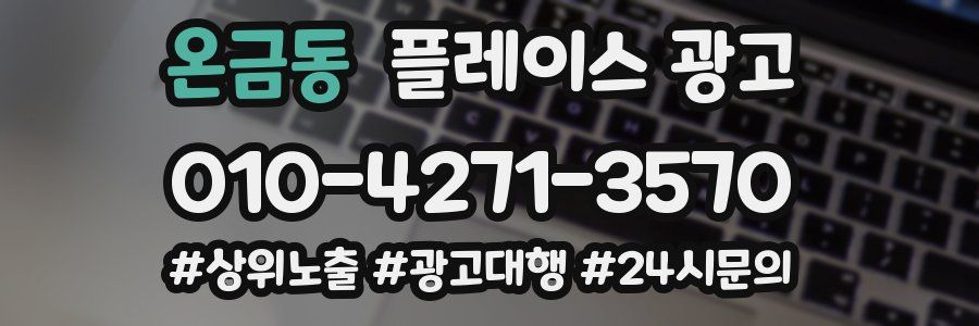 온금동 플레이스 광고