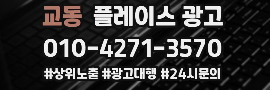 교동 플레이스 광고