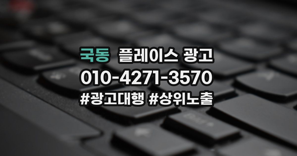 국동 플레이스 광고