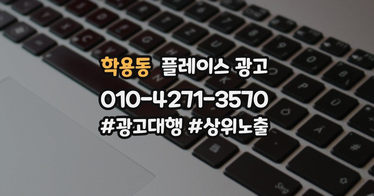 학용동 플레이스 광고