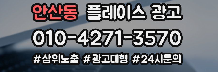 안산동 플레이스 광고