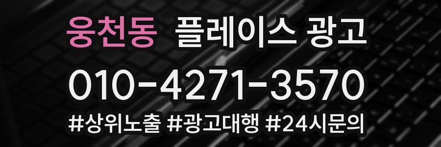 웅천동 플레이스 광고