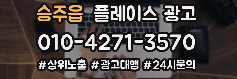 승주읍 플레이스 광고