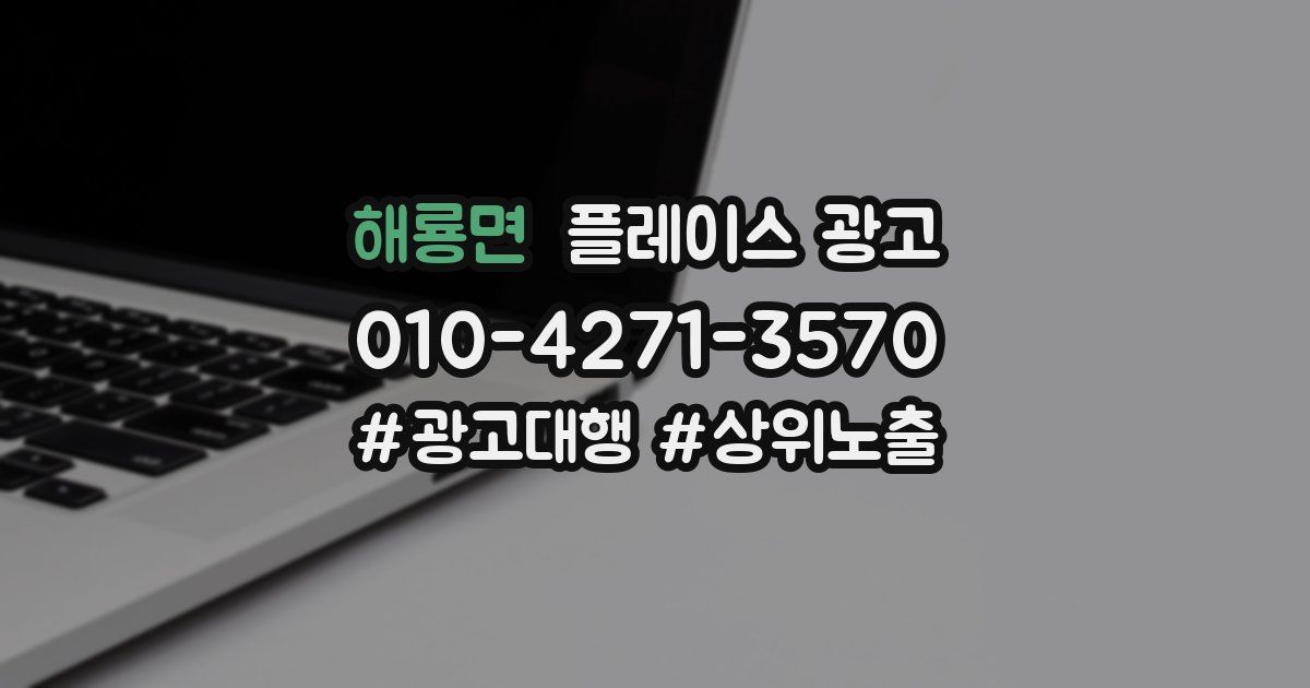 해룡면 플레이스 광고
