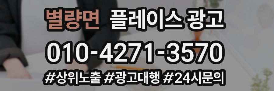 별량면 플레이스 광고