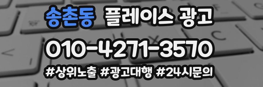 송촌동 플레이스 광고
